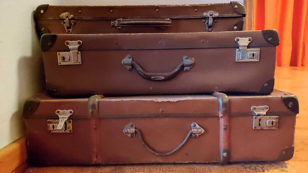 malas individuais “hard case” antigas