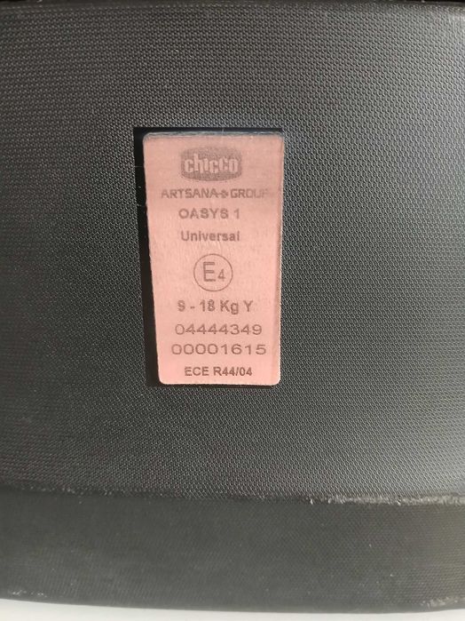 Cadeira Auto Oasys 1 Cinza