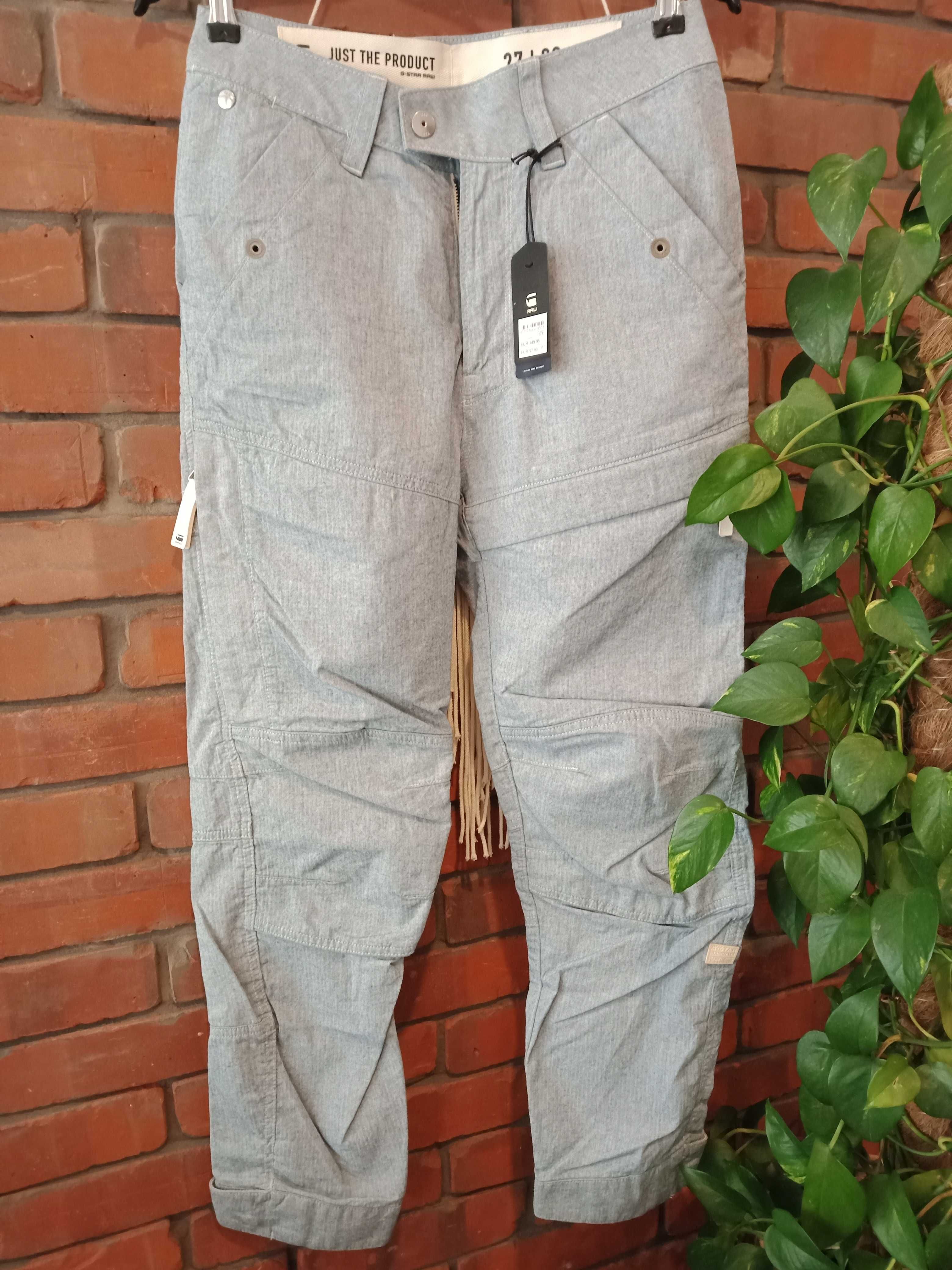 G-star spodnie NOWE RACKAM TAPERED CARGO joggery/bojówki 27/32 LONG