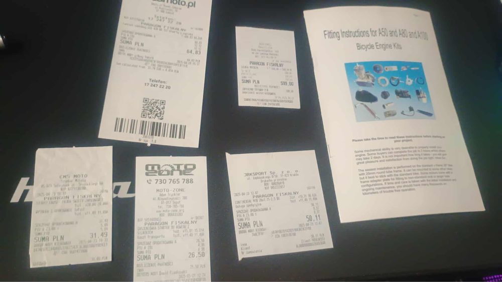 Rower z silnikem80cc opois