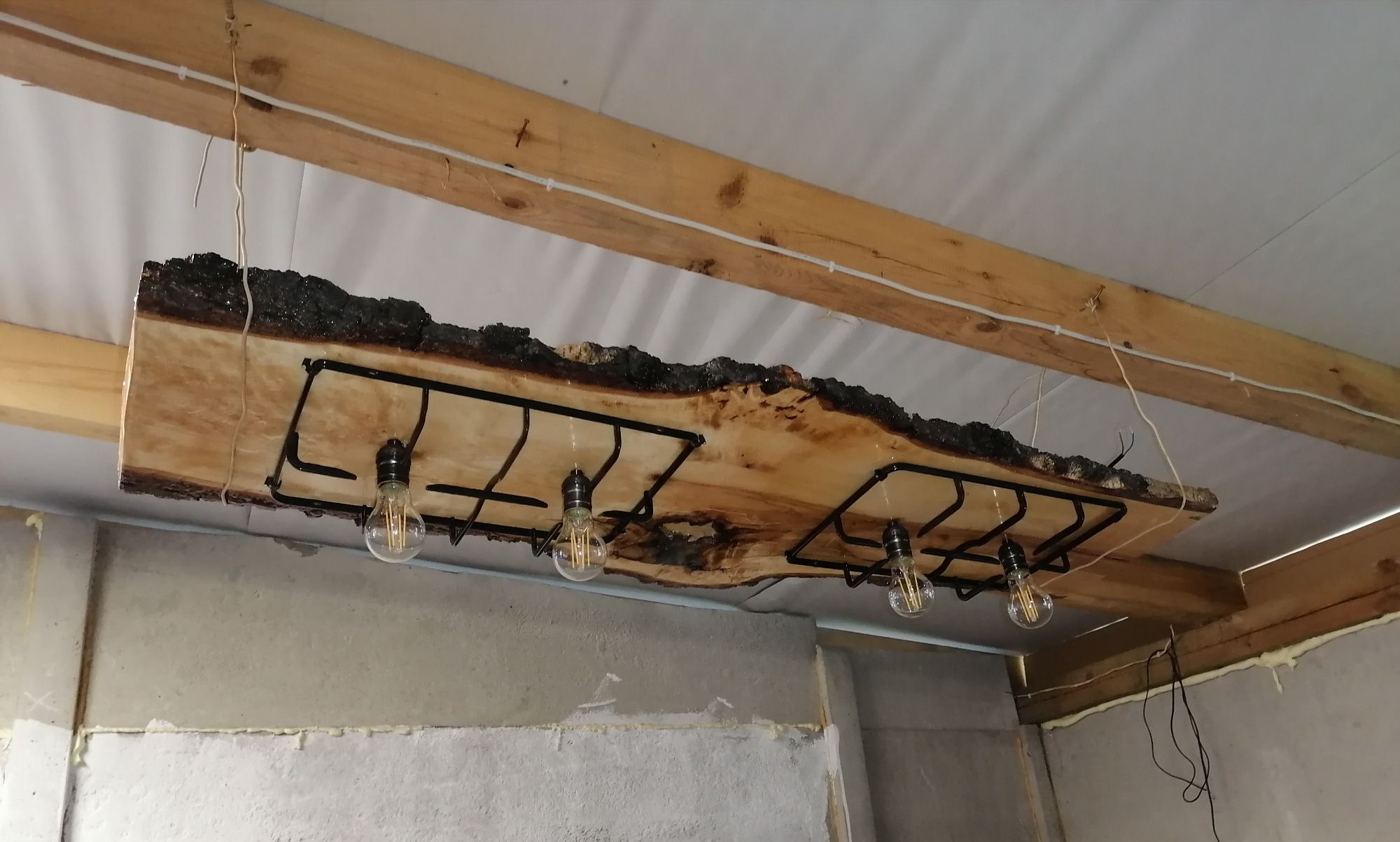 Deska żyrandol decha lampa rustykalna żywica