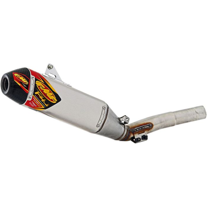 ponteira de escape fmf factory 4.1 rct slip-on aluminum / carbon natural yamaha wr / yz 250