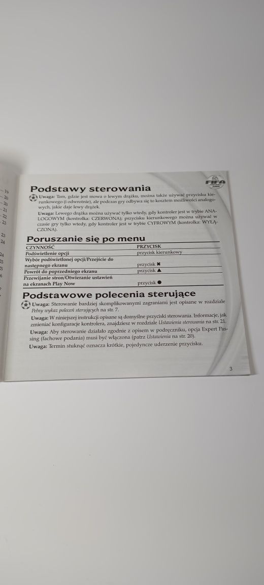 FIFA Football 2004 Polska Dystrybucja manual instrukcja książeczka ps1