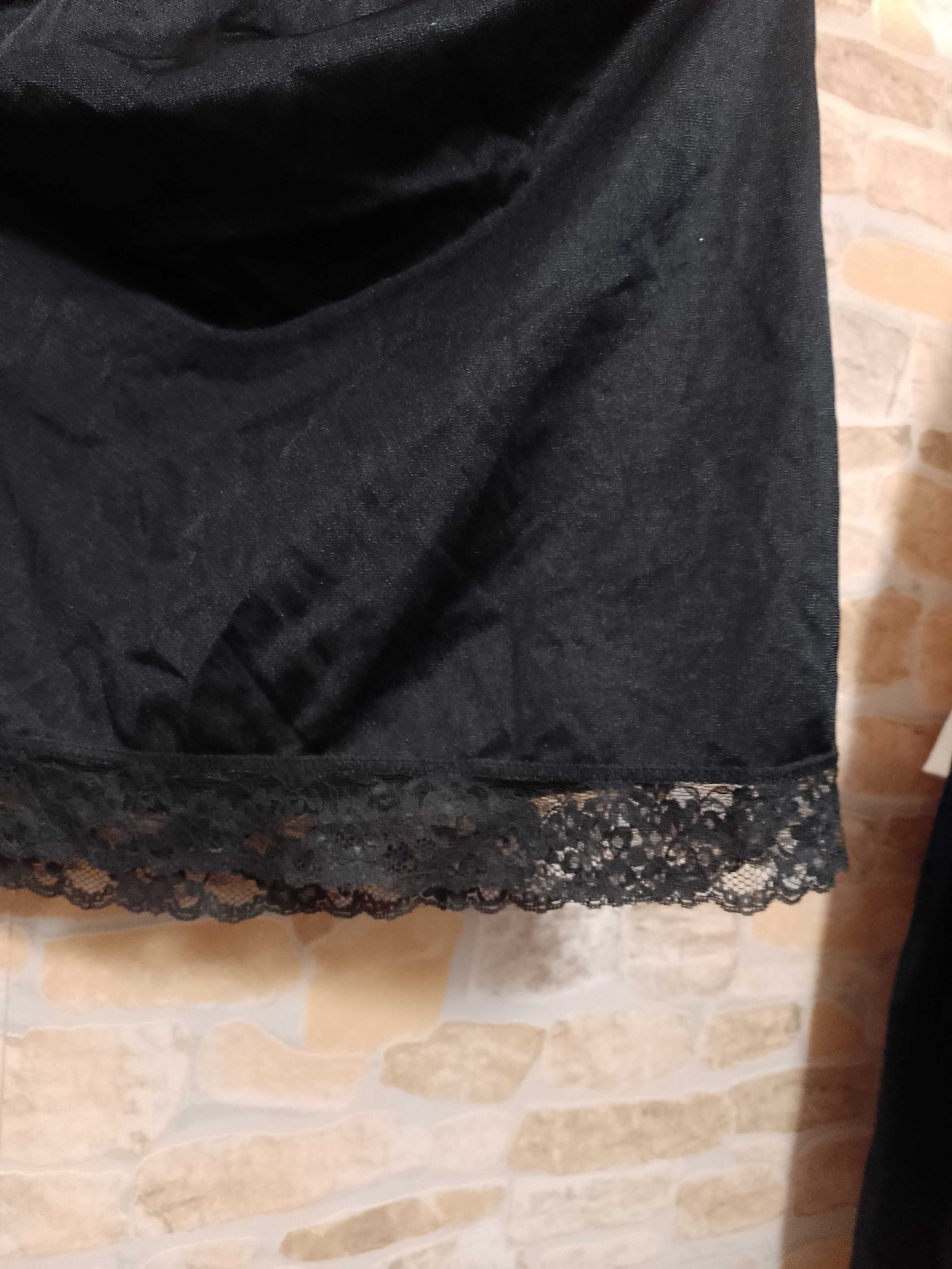 (34/36) (XS/S) Bhs/ Czarna półhalka halka z Londynu