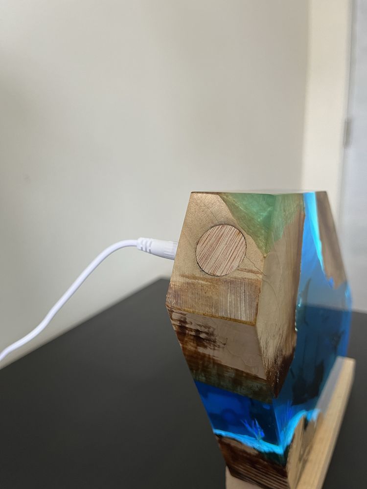 Candeiro de resina epoxy LED