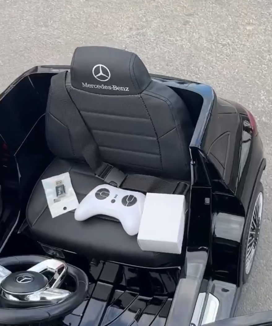 Детский электромобиль Mercedes дитячий на 4 Мотори Пуль, USB колесаEVA