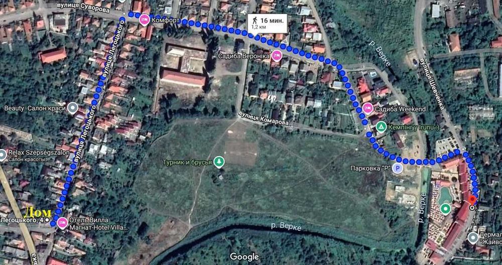 Здається дім біля термального басейна в Берегово подобово