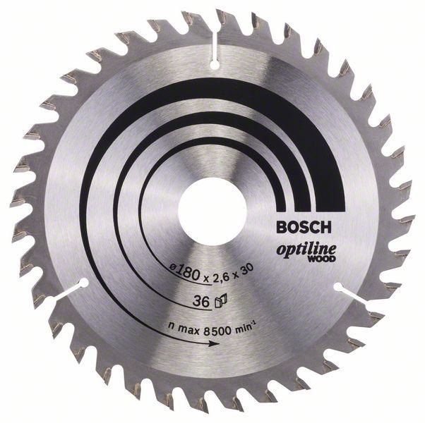 Piła Tarczowa-H Optiline Wood 180*2,6*30/20Z36 Bosch