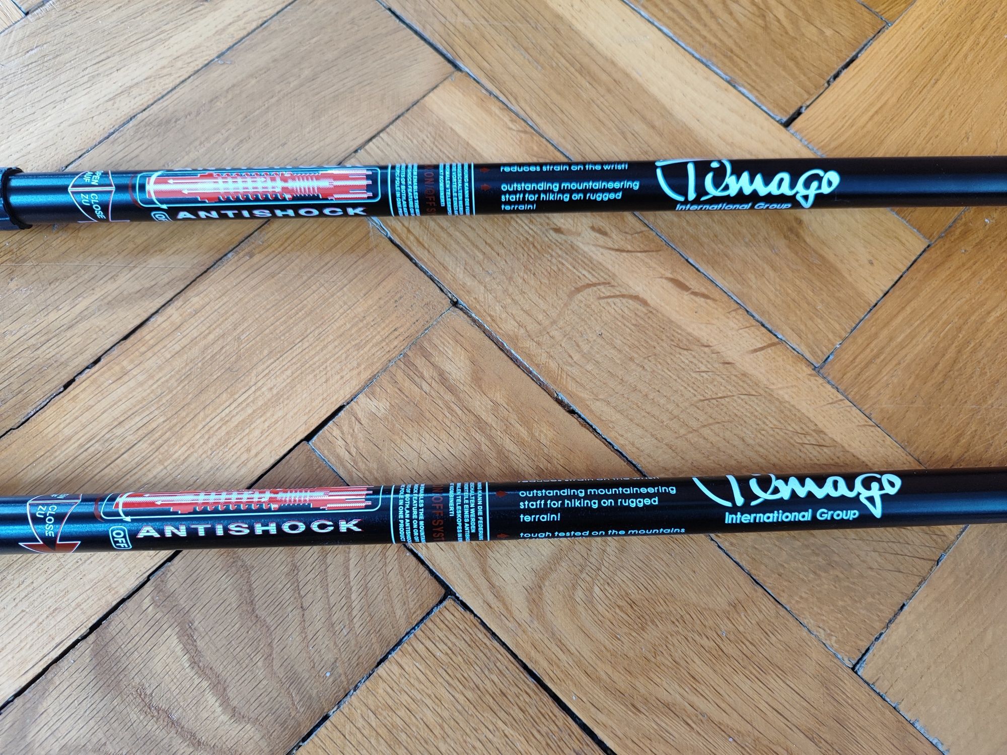 NOWE Kijki Kije Trekkingowe Nordic Walking TIMAGO, Antishock, składane