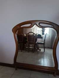 Espelho em madeira carvalho