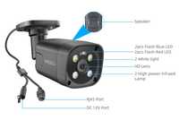 4Mp IP-камера POE H.265, датчик присутствия, динамик, микрофон