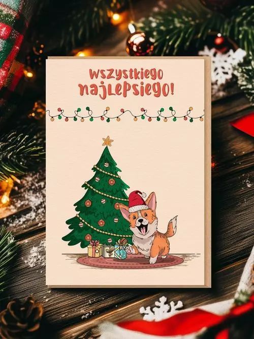 Kartka bożonarodzeniowa / WSZYSTKIEGO NAJLEPSIEGO. Nadwyraz.com