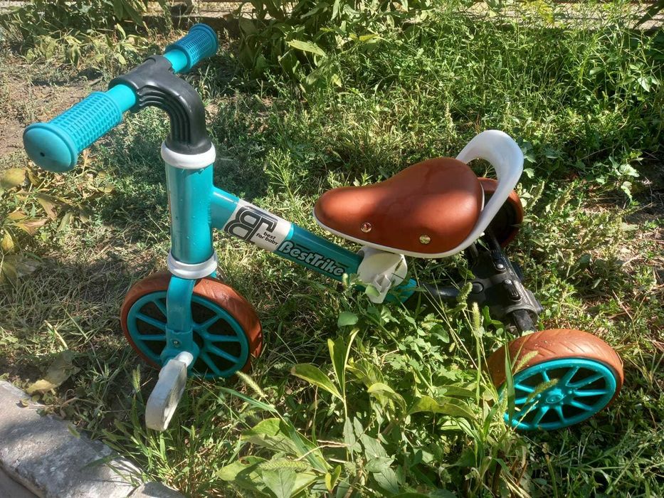 Триколісний дитячий велосипед-велобег 2в1 "Best Trike". Зелений