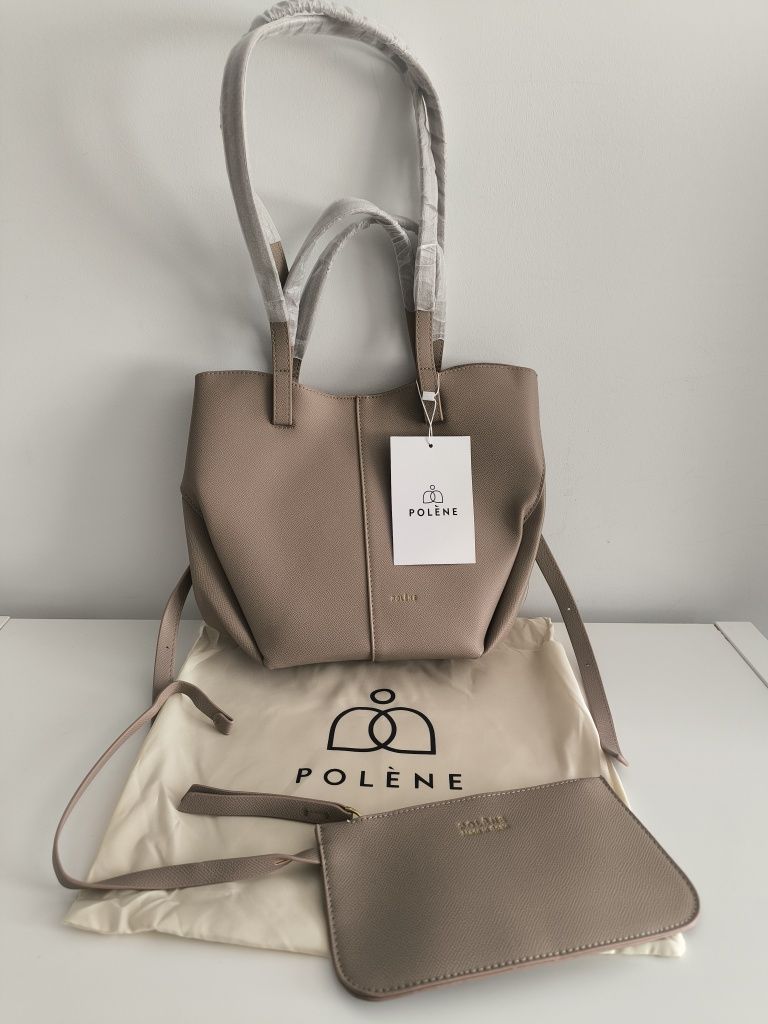 Torebka shoperka wzór jak polene mini taupe bag cyme