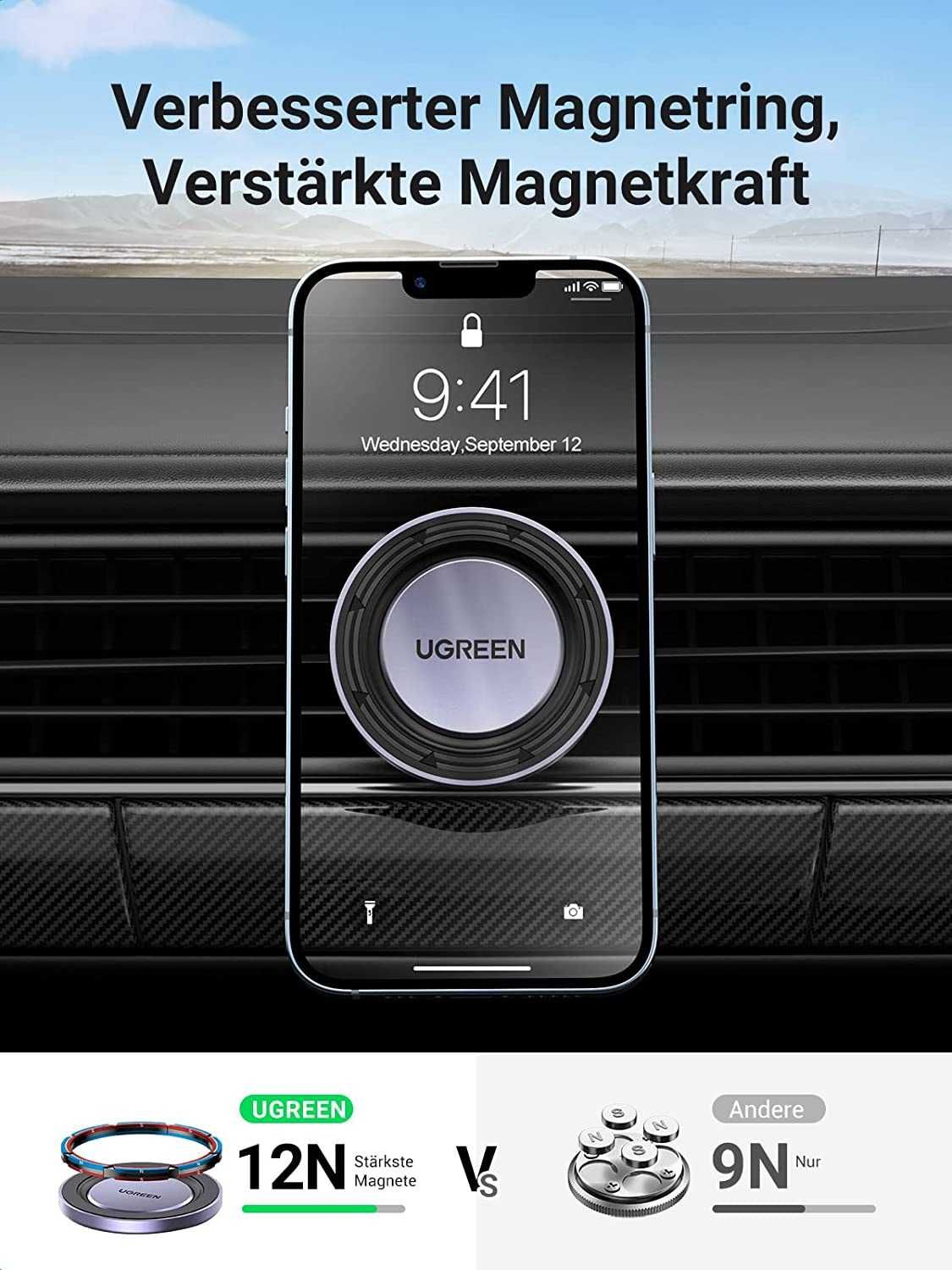 Держатель для iPhone Ugreen Автодержатель с MagSafe Holder