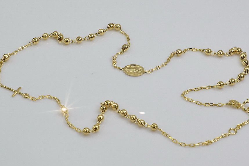 Złoty różaniec 14k 585 z żółtego złota Dolce Gabbana rc002y B
