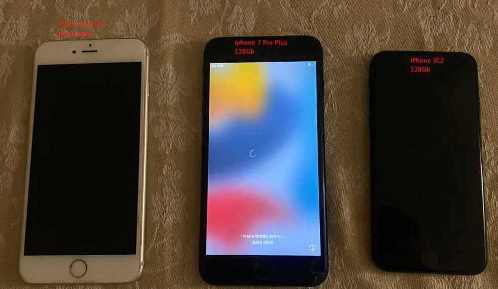 iPhones 6SPlus, 7 Pro Plus Max e SE2