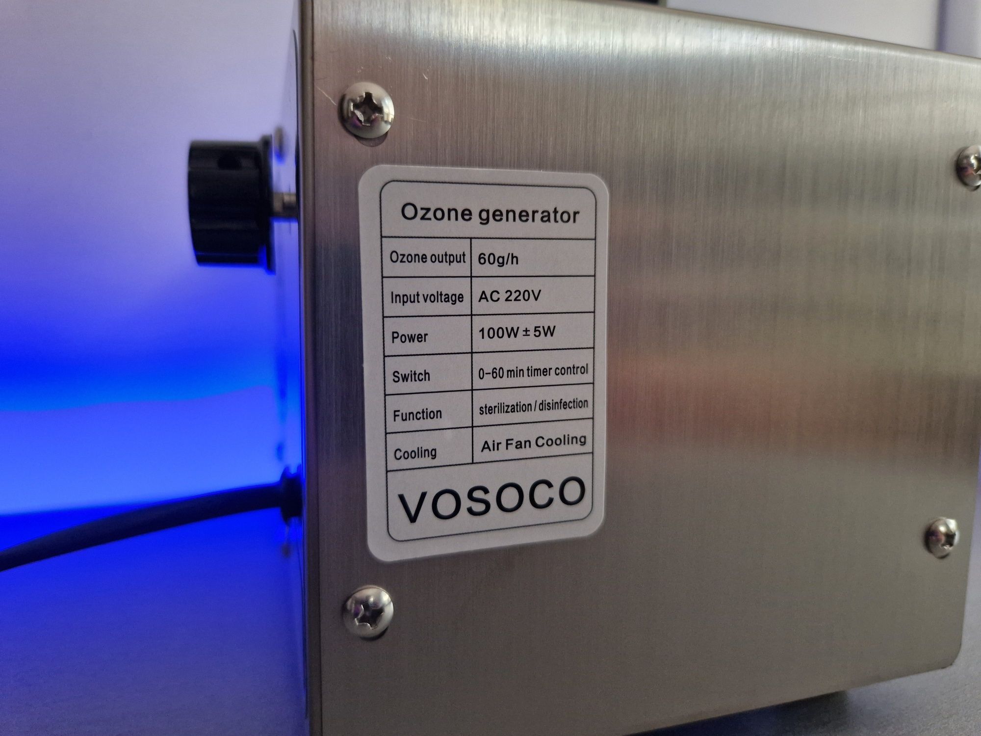 Generator ozonu ozonator 60g / h vosoco do samochodu