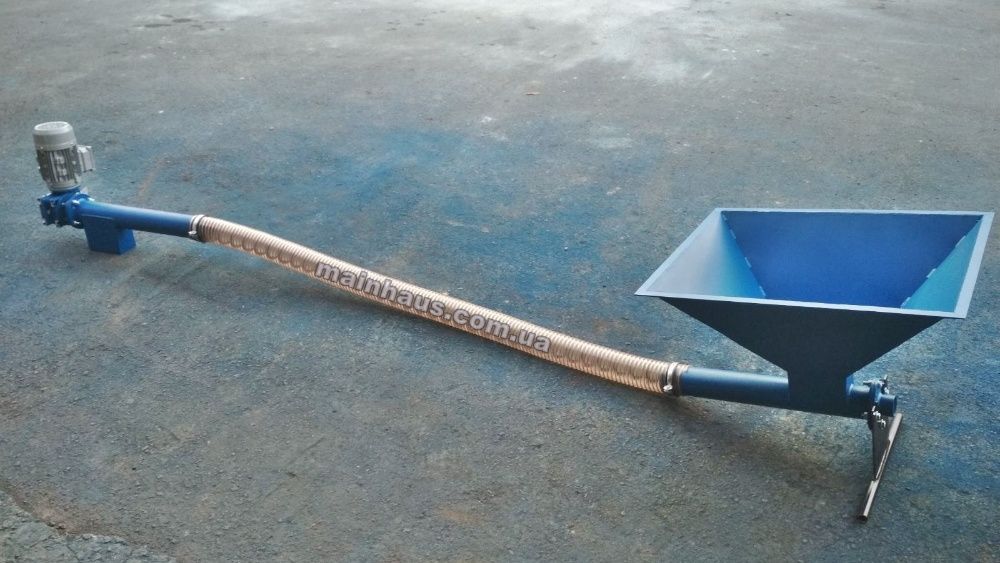 погрузчик зерна гибкий шнек спиральный транспортер пружинный 90мм/3м.