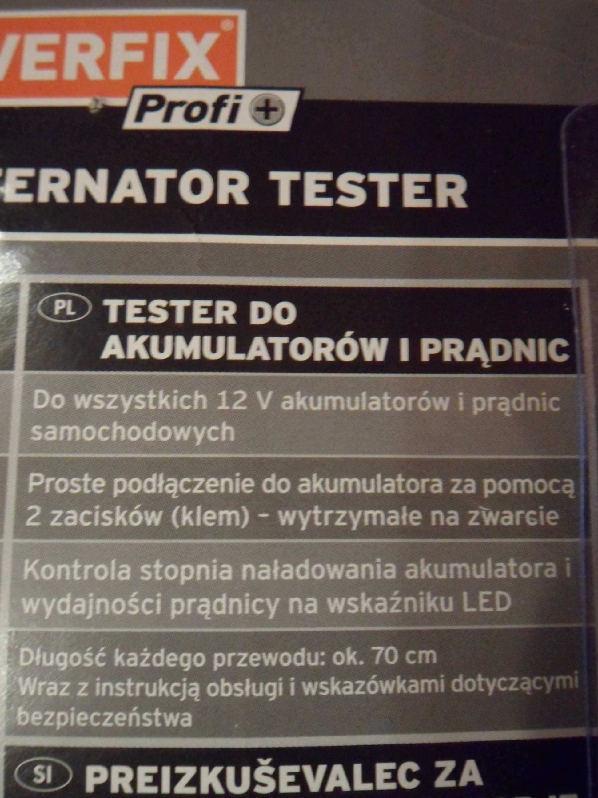 Tester akumulatora i alternatora  12 V - nowy .