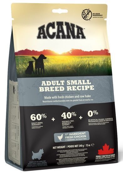 Bezglutenowa karma dla małych psów Acana Kurczak, Morszczuk, Jaja 340g