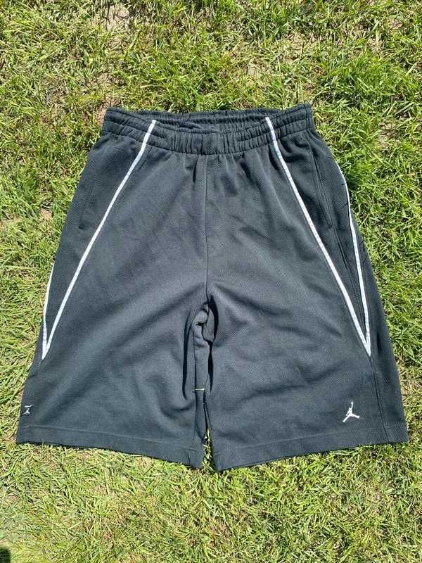 Vintage spodenki Jordan M L czarny shorts basketball black white sport