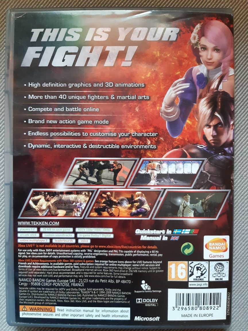 Gra TEKKEN 6 na konsolę xbox 360