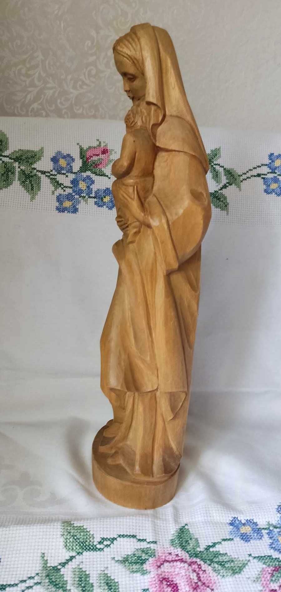 Діва Марія з Ісусом, дерев'яна скульптура, Німеччина, сер. ХХ ст.