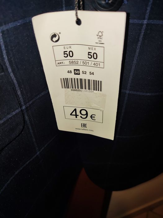 Blazer homem 50 Slim fit