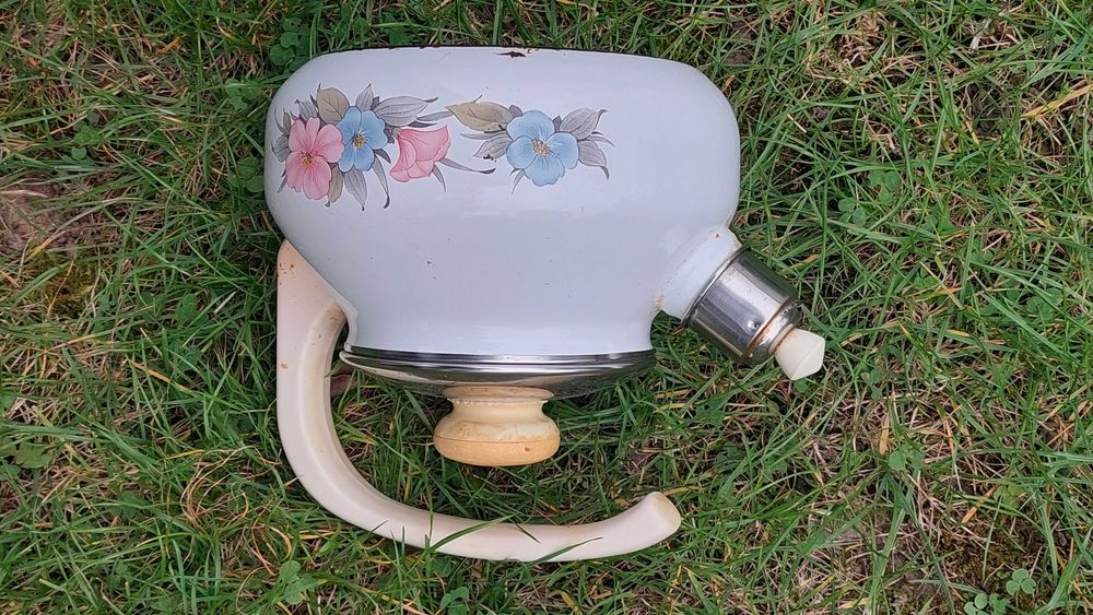 Чайник емальований зі свистком електричний