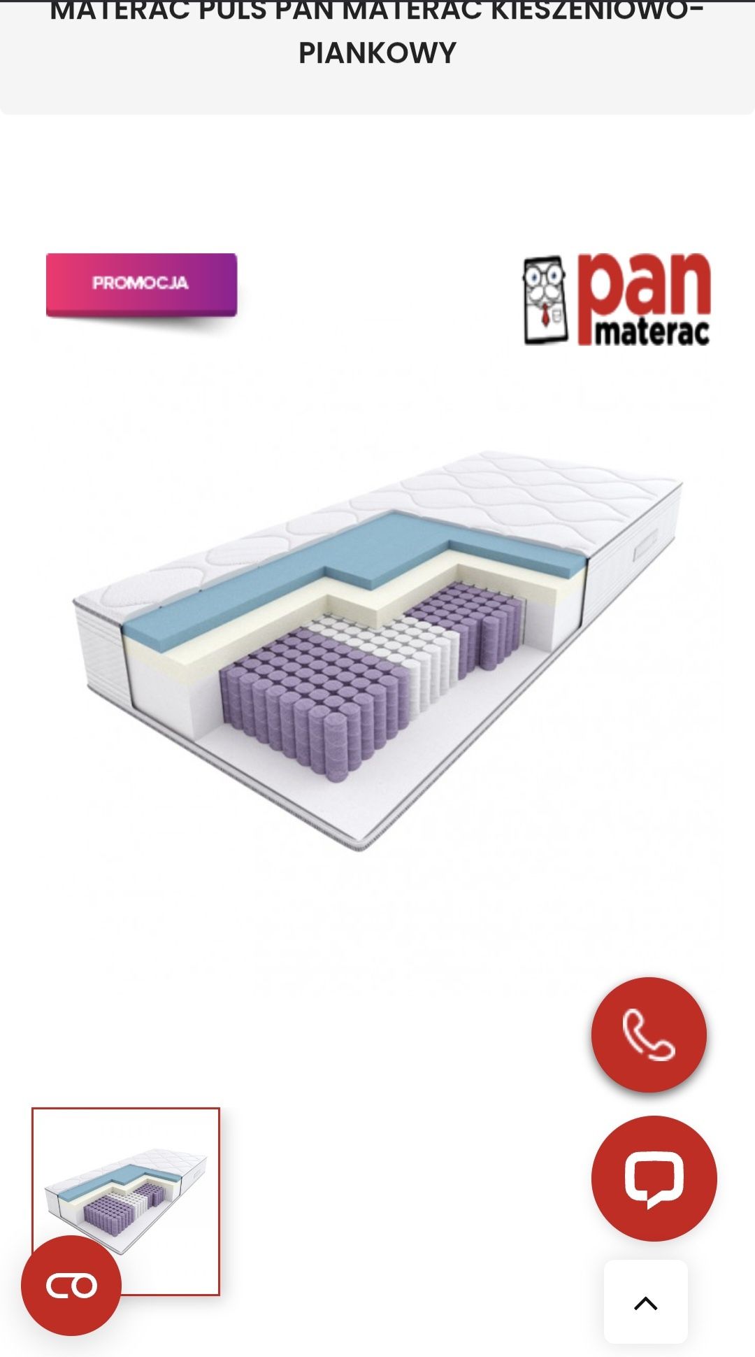 Łóżko sypialniane z materacem