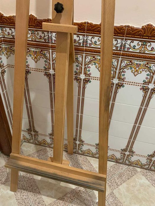 Cavalete de madeira para Belas Artes
