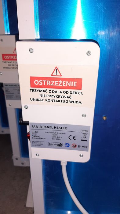 Grzejniki 5szt panel promiennik podczerwieni Cronos
