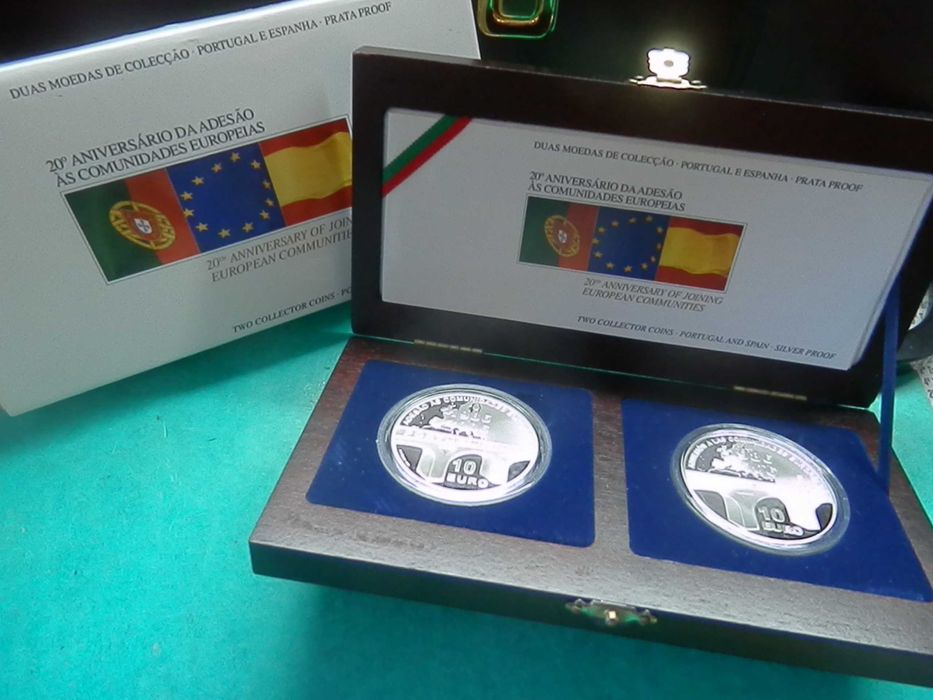 1390 - Euro: 10,00€x2 20º Aniv. adesão Portugal e Espanha, por 98,00