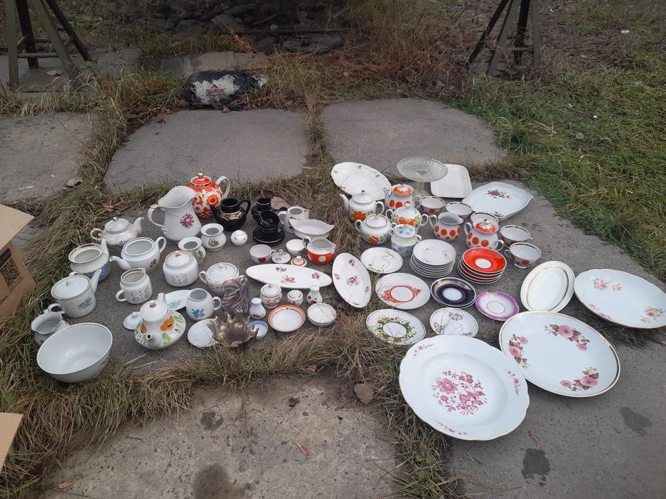 Чайная пара,сервиз антикварный ,посуда,чашки старые