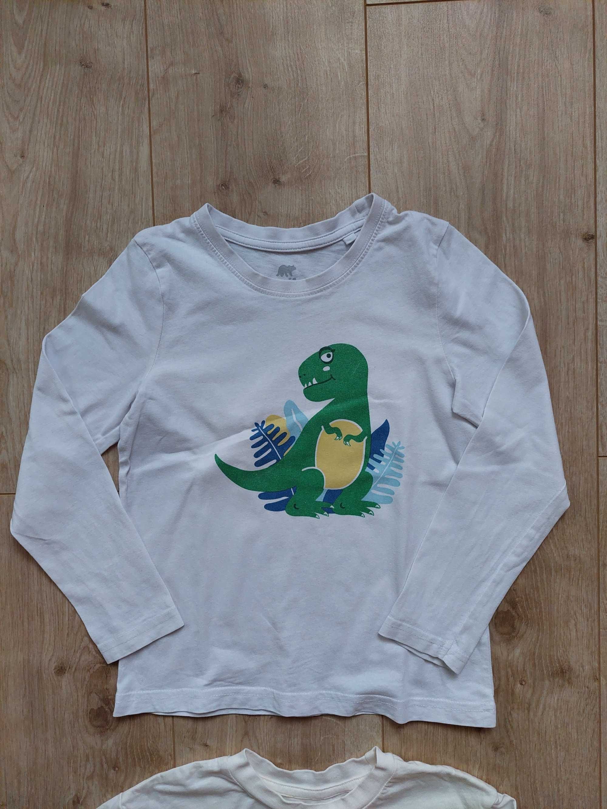 Bluzka chłopięca, zestaw 4 sztuk, stan bdb, 110-116, Lupilu, H&M