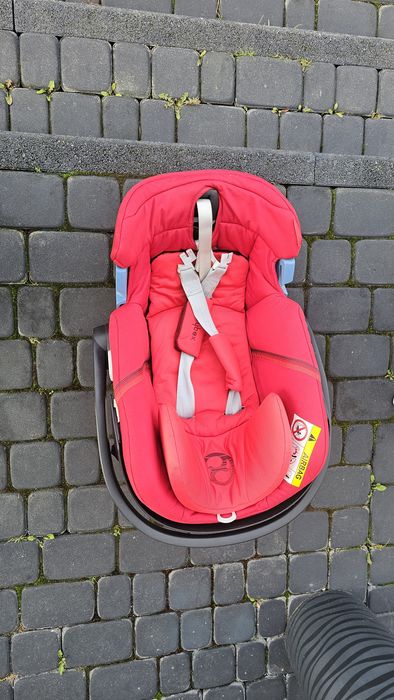 Cybex Aton 5 czerwony Fotelik nosidełko cybex 0-6 miesiecy