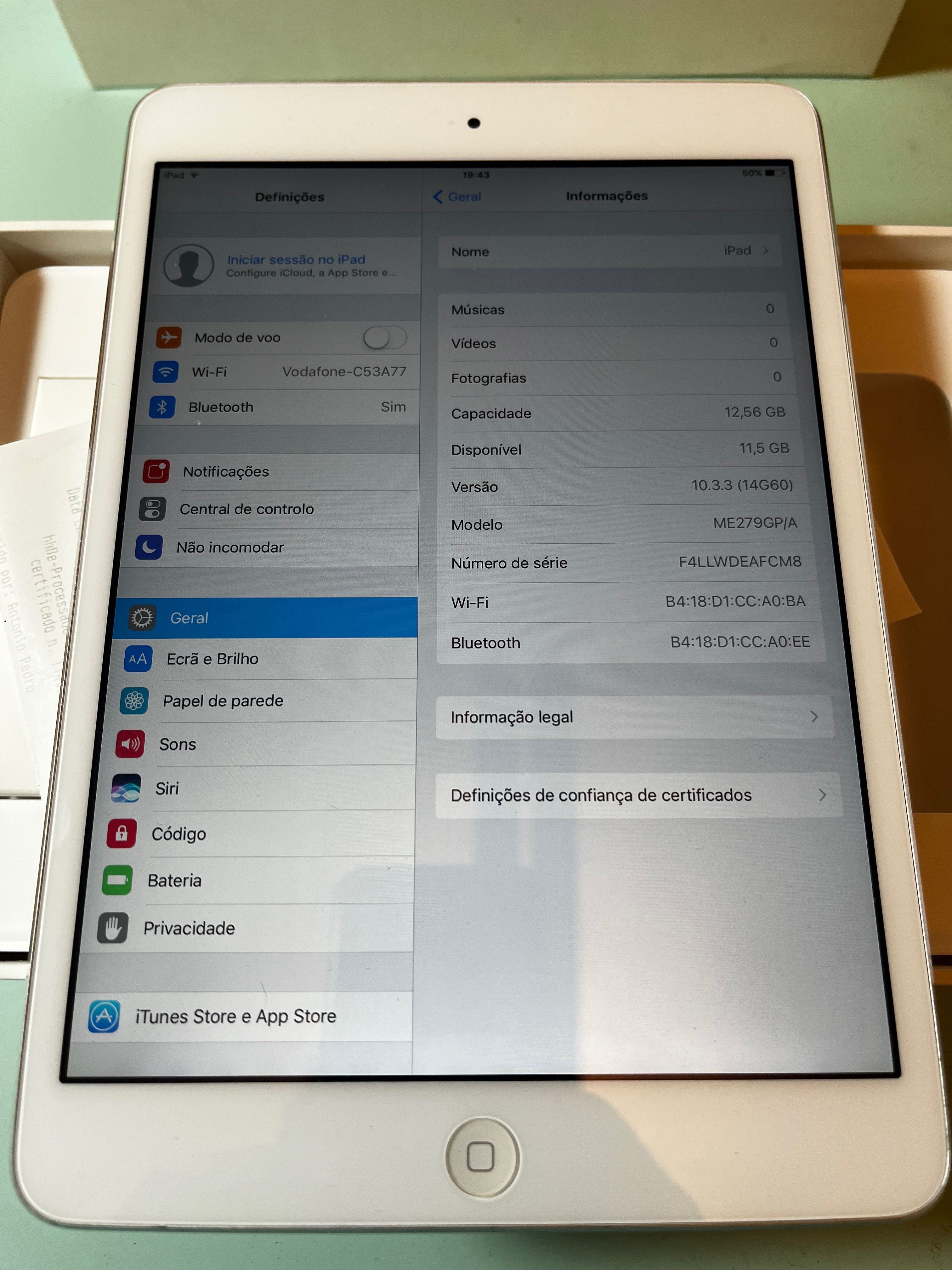 iPad mini 2 com ecrã Retina 7,9 polegadas 16GB