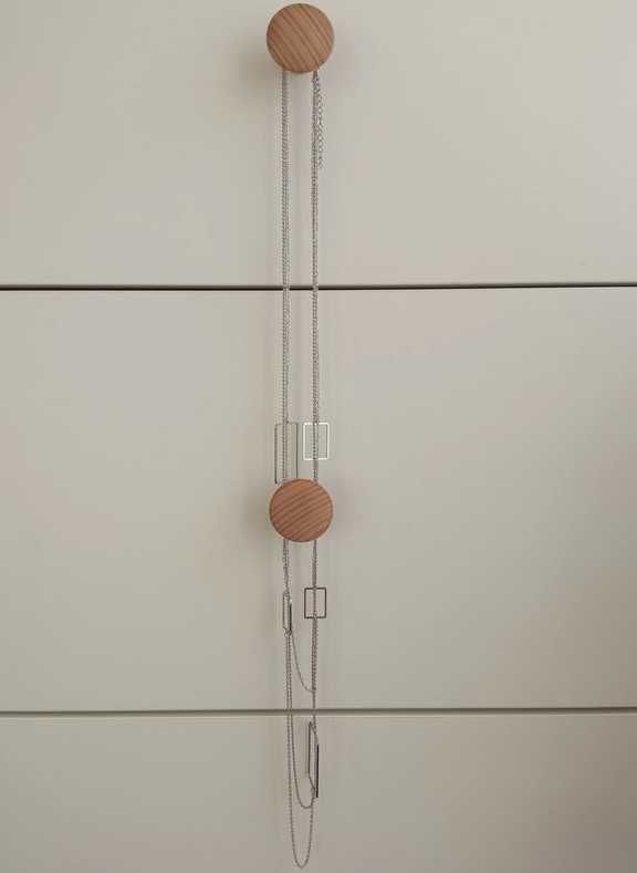 Srebrny Naszyjnik z prostokątami Łańcuszek 75 80 cm Długi naszyjnik