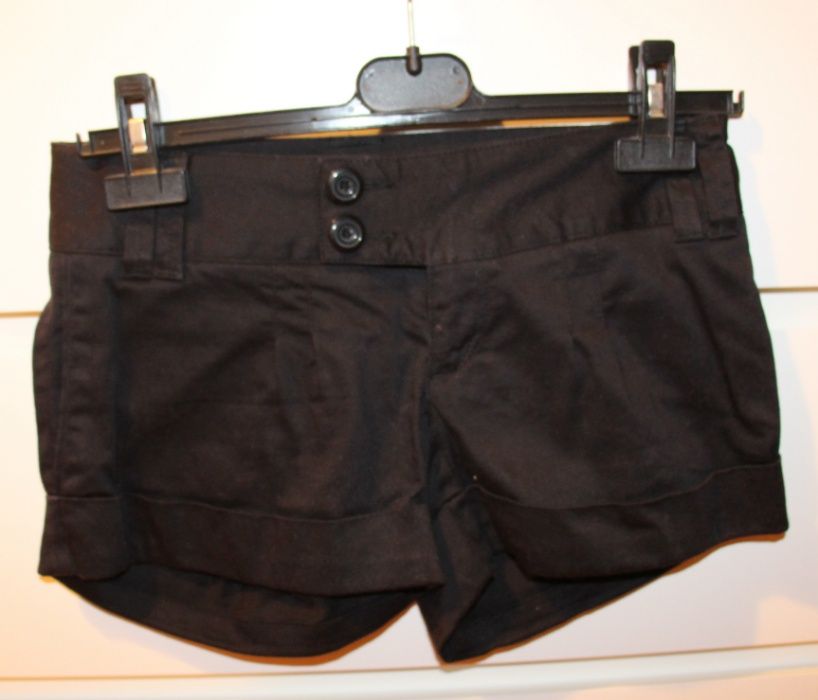 Calções acetinados pretos