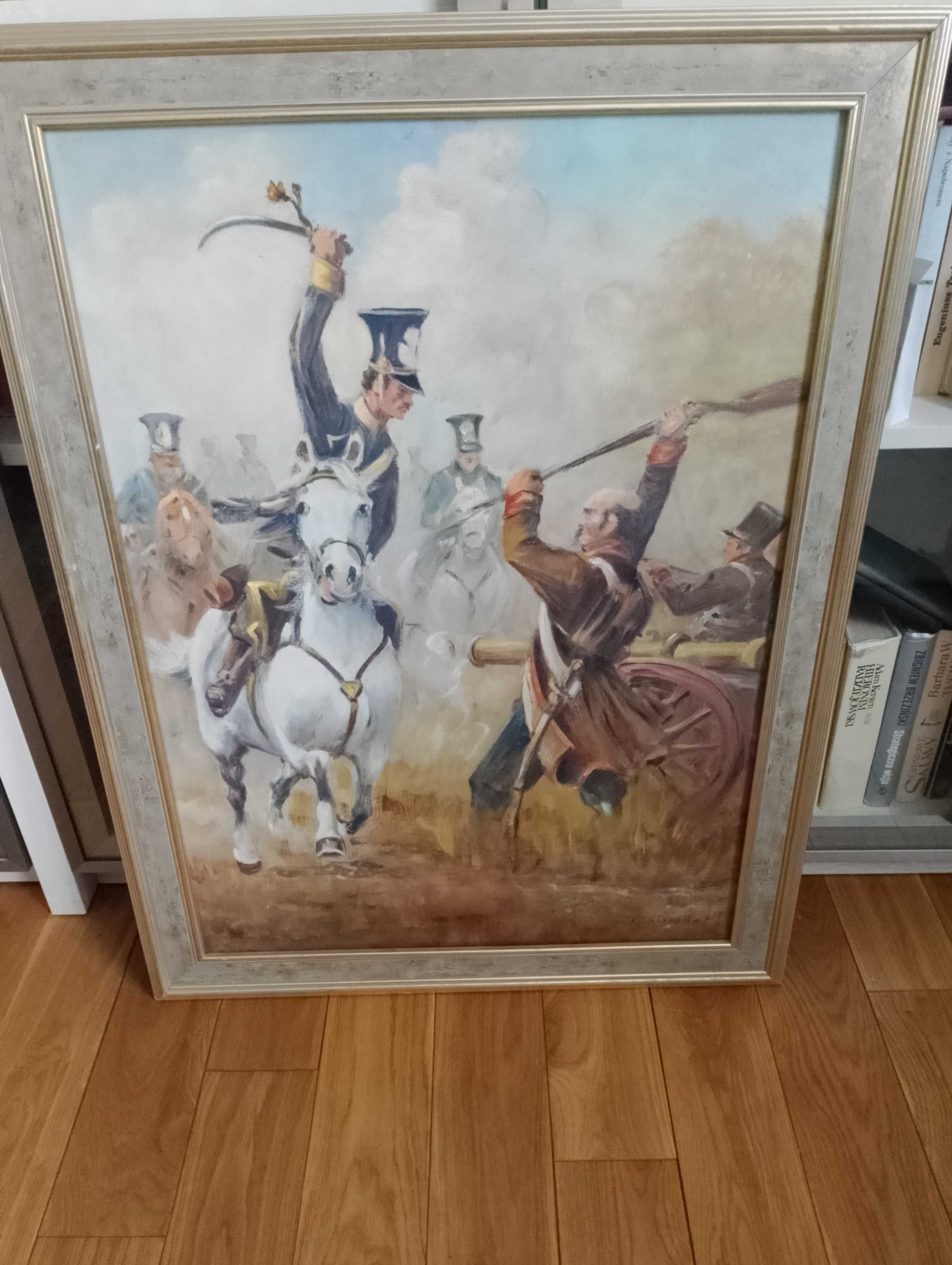 Ułani  ,szarża obraz olejny, kopia wg.Wojciecha Kossaka
