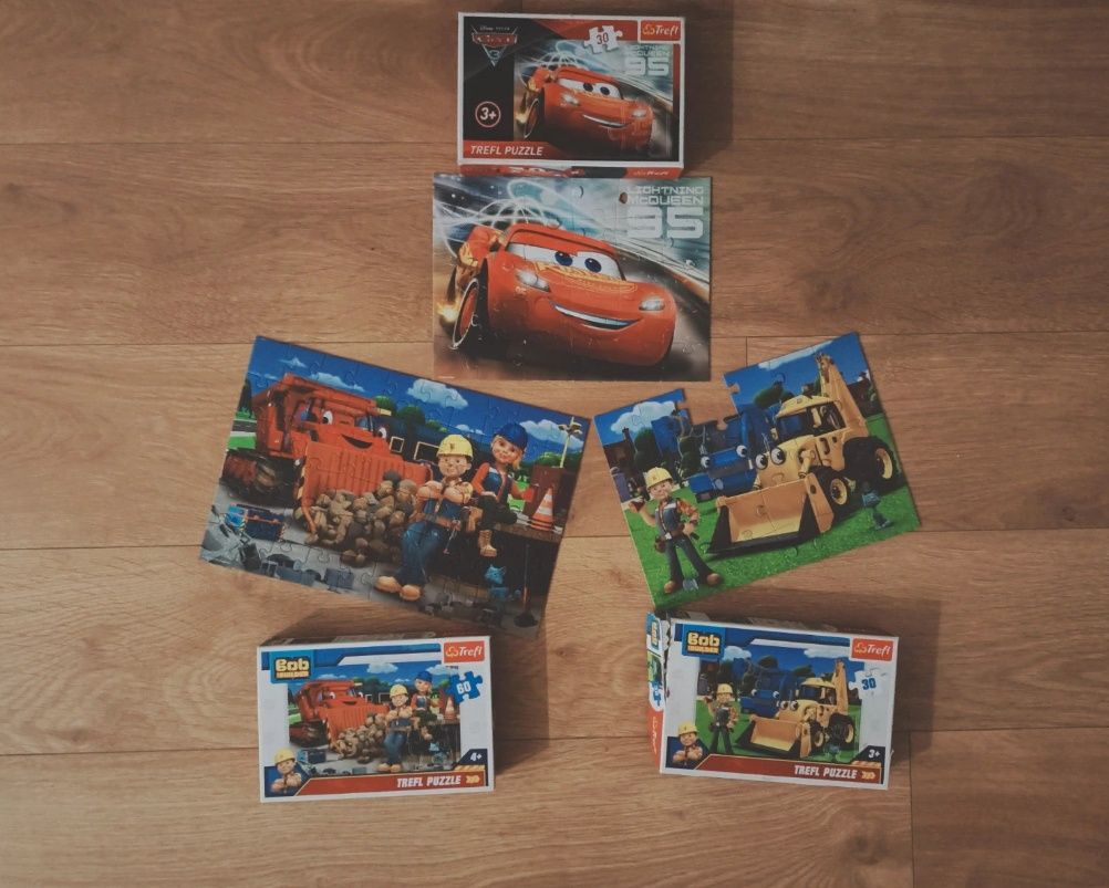 Puzzle 3+ auta bob budowniczy