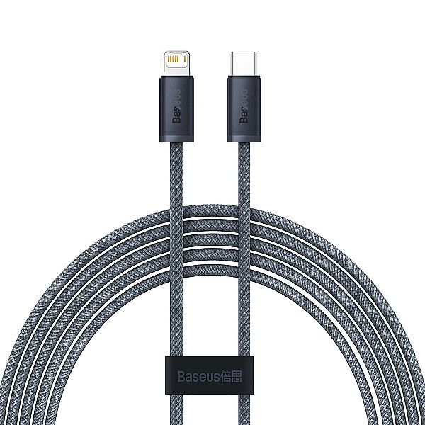 Kabel Baseus CALD Lightning - USB-C PD 20W 480Mb/s 2m - szary