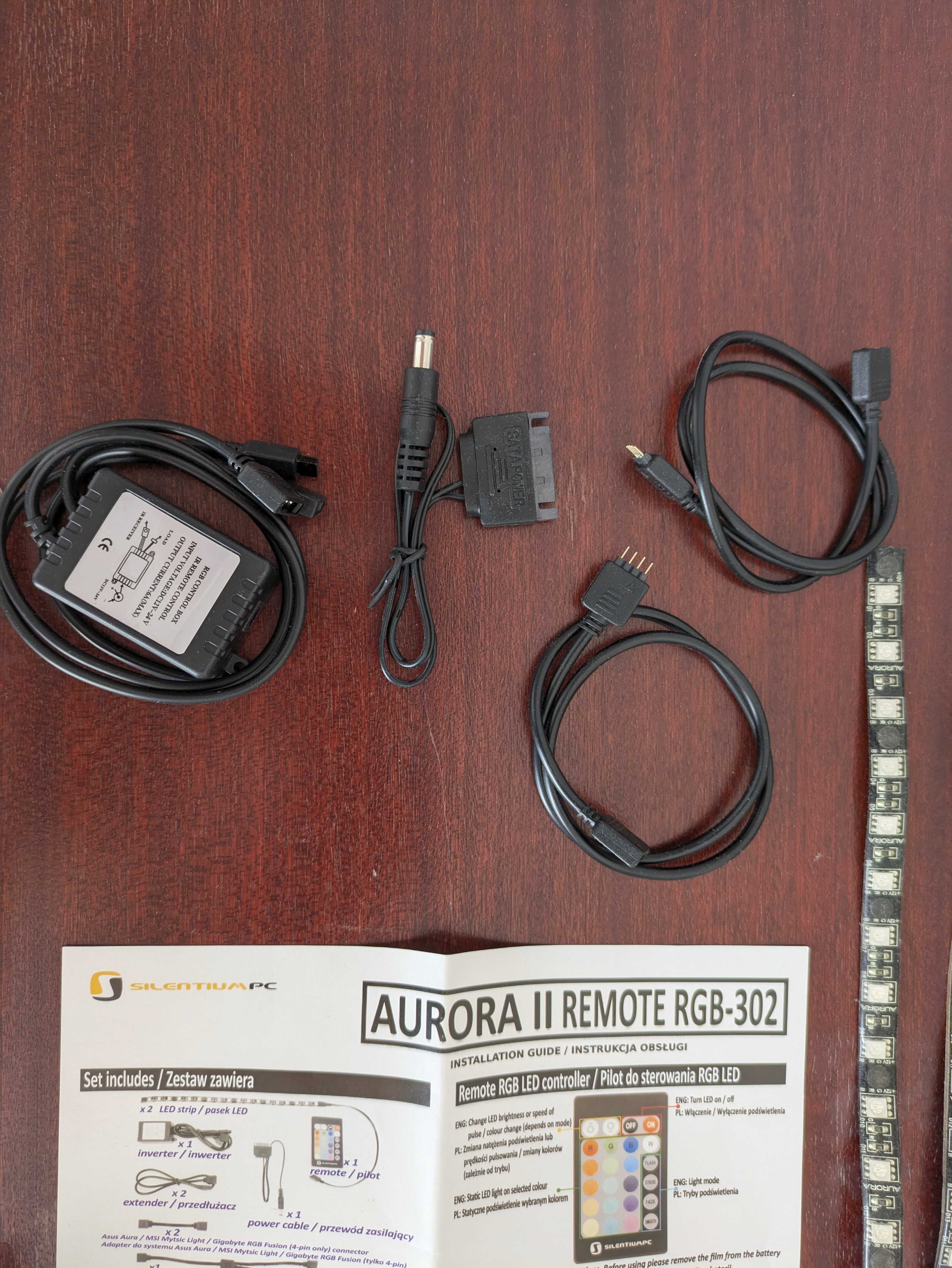 Paski LED do komputera SilentumPC Aurora II Remote rgb-302