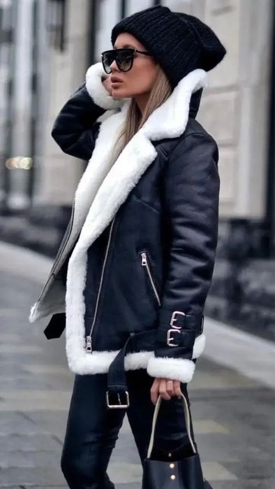 Дублянка з білим хутром Батал. Великі розміри.