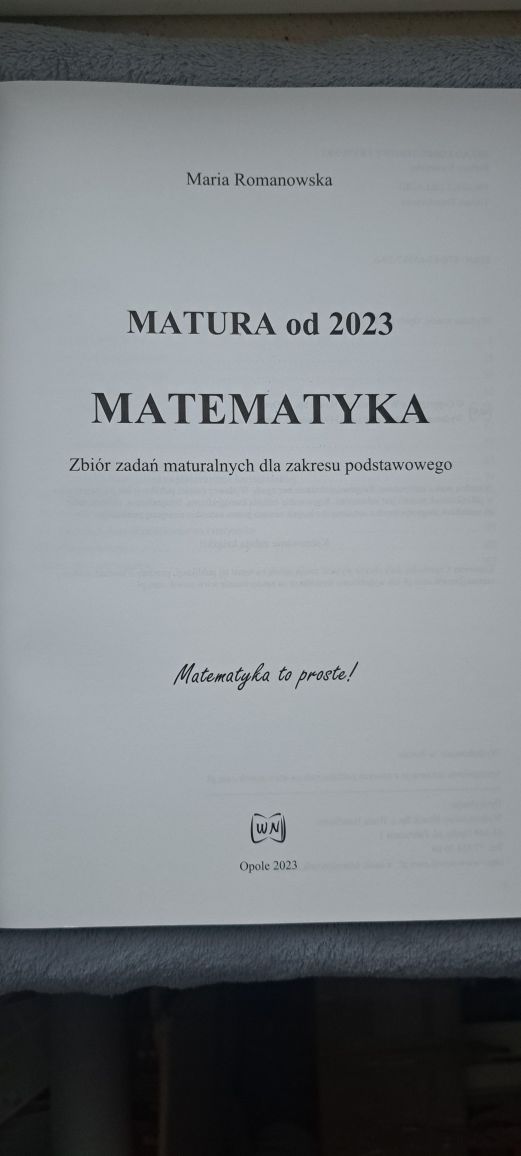Zbiór zadań maturalnych Matematyka zakres podstawowy. Matura Matematyk