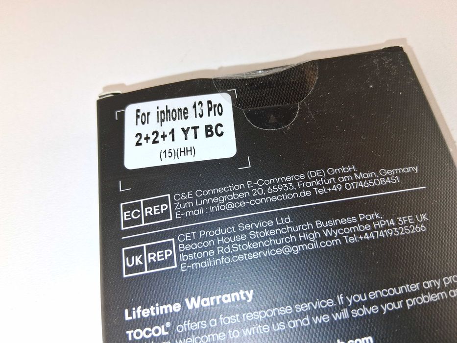 Y038 Zestaw Ochronny TOCOL do iPhone 13 Pro Etui Szkło
