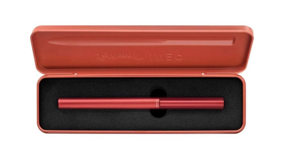 Pióro wieczne K6 Ineo Elemente Fiery red etui PELIKAN metalowa puszka