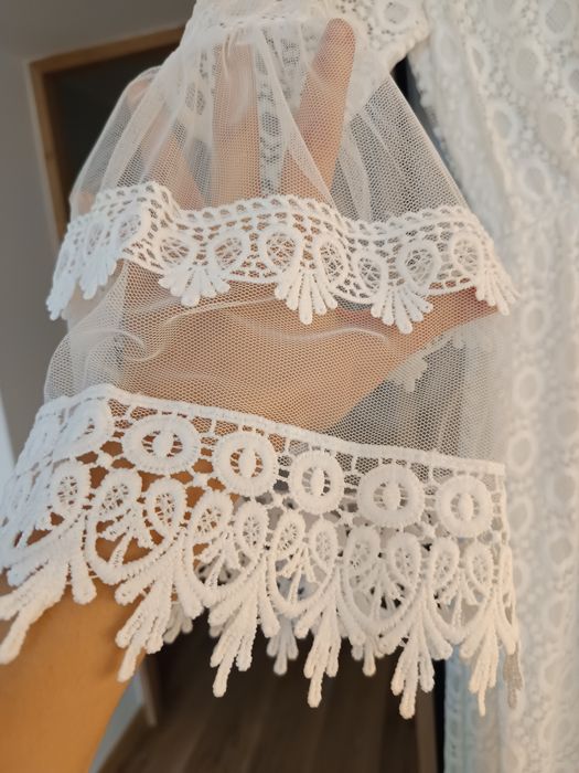 Biała sukienka koronkowa jak nowa S!