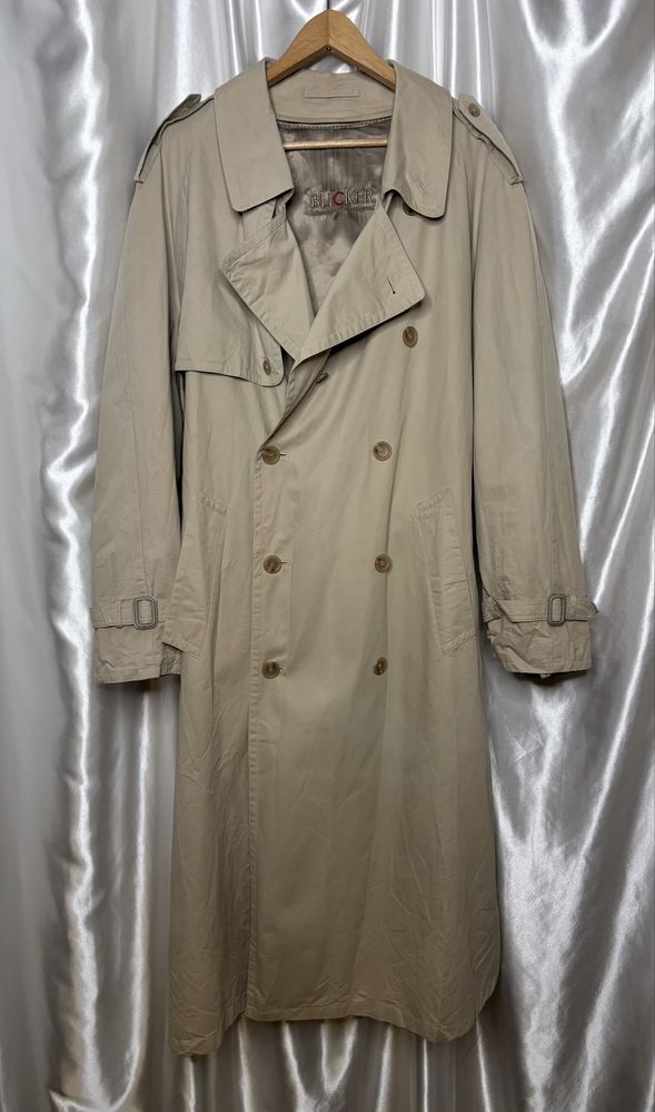 vintage beżowy piaskowy trench coat trencz prochowiec płaszcz